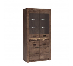 Vitrína INDIANAPOLIS I3 Jaseň tmavý