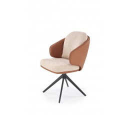 Jedálenská otočná stolička K554, hnedá/béžová/čierna