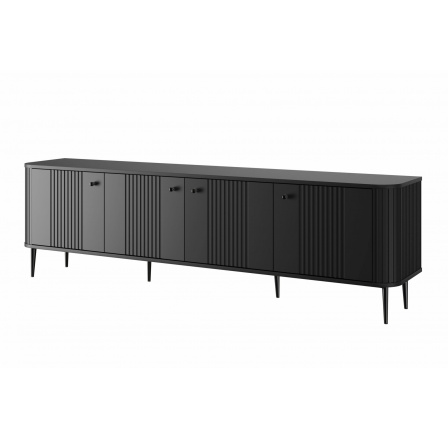 TV komoda Vesper 4D, čierna / čierne nohy TV komoda Vesper 4D, čierna / čierne nohy