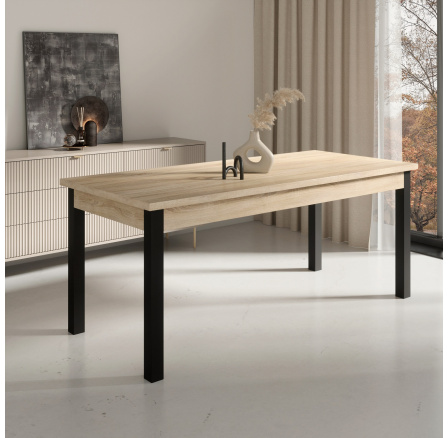 Rozkladací stôl RODOS 82 Čierny+Sonoma