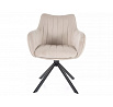 Jedálenská stolička AZALIA VELVET, Svetlo Béžový Bluvel 30/Čierna