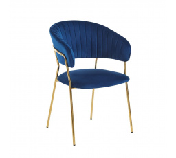 Stolička velvet modrá K4-FX