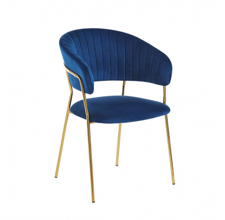 Stolička velvet modrá K4-FX