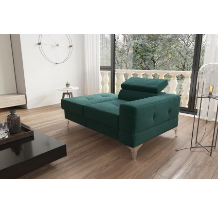 Sofa leňoška TOSCANIA 135 cm - zelená, ľavá strana