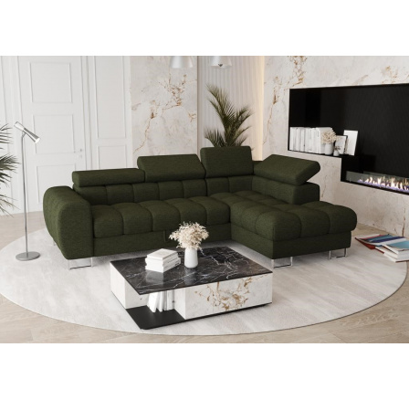 Rohová sedacia súprava ASPEN MINI 260x170 cm - zelená, pravá
