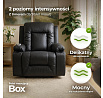 Rozkladacie Masážne Kreslo BOX Čierna Ekokoža