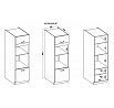 Kuchynská skriňa STILO - 60 DPM-210 2F, Biela/Biela