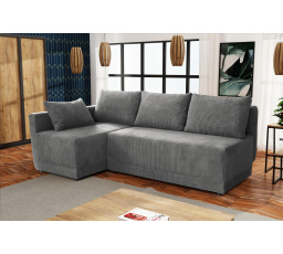 Rohová sedacia súprava Neklan L tmavo sivá