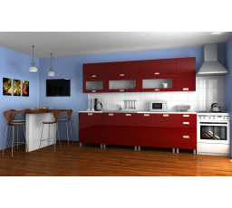 Kuchynská linka Saleri KRF 260 vínový lesk