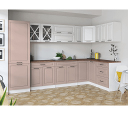 Kuchynská linka Simea biela/ružová MAT
