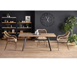 Jedálenský stôl BERLIN, Orech/Čierna