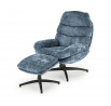 Kreslo DARIO s podnožkou, modré