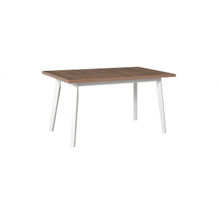 OSTENA 5 (OSLO 5) jedálenský stôl -laminátová doska Dubové lefkas/ nohy + podnož biela- kolekcia "DRE" (K150-E)