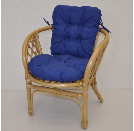 Ratanové kresielko detské Bahama poťah modrý melír