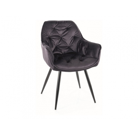 Jedálenská stolička CHERRY MONOLITH sivá 97/čierna matná