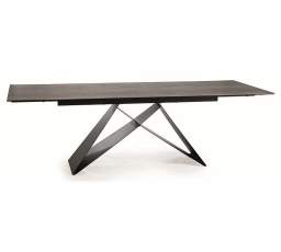 Jedálenský stôl WESTIN CERAMIC 180(260)x90 cm, Legno hnedý mat/čierny mat