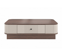 VESPER KONFERENČNÝ STÔL 103 1SZ - kašmírové MDF / orech / čierne úchyty / sokel