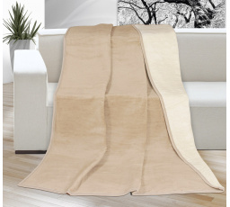 Deka Kira PLUS jednolôžko 150x200cm tm.béžová/sv.béžová