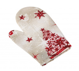 Vianočná chňapka stromček červený