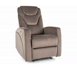 Rozkladacie kreslo KRONOS, VELVET Cappuccino Bluvel 38