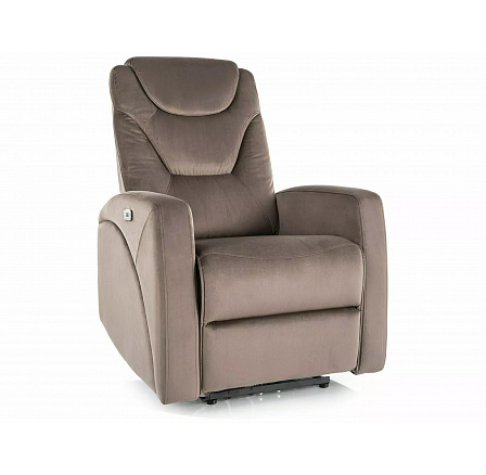 Rozkladacie kreslo KRONOS, VELVET Cappuccino Bluvel 38 Rozkladacie kreslo KRONOS, VELVET Cappuccino Bluvel 38