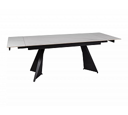 Jedálenský stôl LACONI, Efekt bieleho mramoru/Čierna