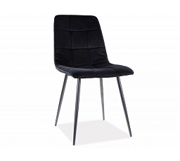 Jedálenská stolička MILA Velvet, čierna Bluvel 19