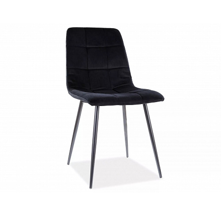 Jedálenská stolička MILA Velvet, čierna Bluvel 19 Jedálenská stolička MILA Velvet, čierna Bluvel 19