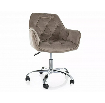 Kancelárska stolička Q-190 VELVET, Tmavo béžový Bluvel 40 Kancelárska stolička Q-190 VELVET, Tmavo béžový Bluvel 40