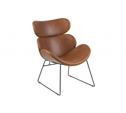 Kreslo Cazar Vintage hnedé PU čierna základňa