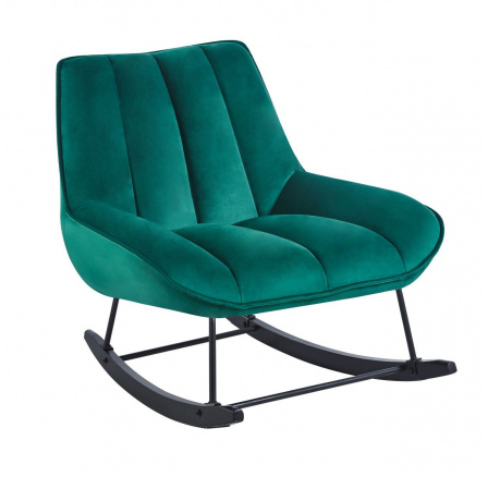 Hojdacie kreslo velvet zelené FR5-FXJG