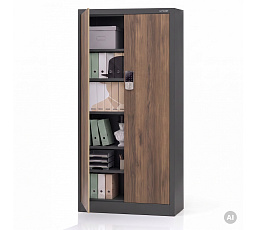 DANIEL skriňa ECO: ANTRACIT RAL7016 + DREVENÝ VZOR H1850*Š900*H400
