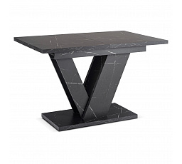 Stôl CLARK Rozkladací 120-160 cm Čierny Mramor