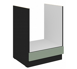 Dolní skříňka ARIA - 60 D GAZ BB, Černá/Aquamarine