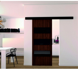 Posuvné dvere STANDART MIX E70, Wenge/čierna