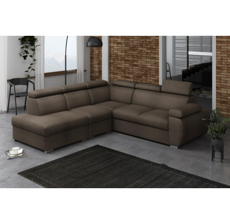 Rohová sedacia súprava Bodie pravá II ľavá hnedá
