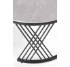 Konferenčný stolík FLAMINGO, efekt sivého mramoru / čierna