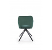 Jedálenská otočná stolička K535, Tmavozelená/Čierna