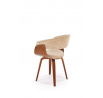 Jedálenská stolička K545, Béžová/Orech