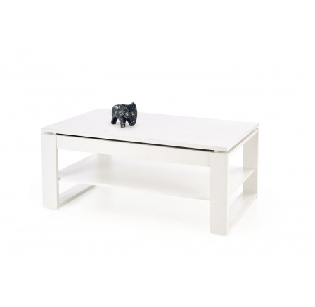 Konferenčný stolík so zdvíhacou doskou BETTY, Biela