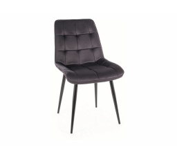 ELEGANTNÁ MONOLITICKÁ STOLIČKA ČIERNY RÁM / SIVÁ 97