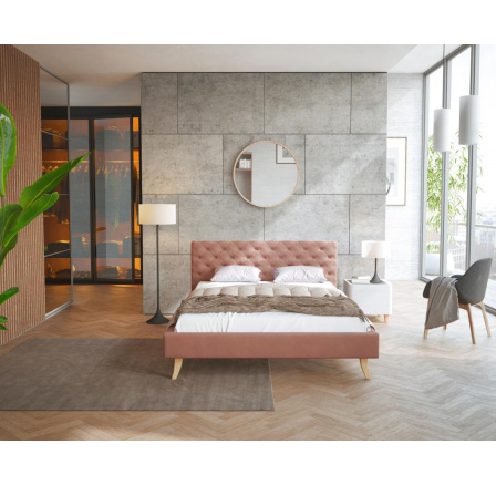 Čalúnená posteľ KALIFORNIA- TRINITY (hmlistá ružová) - 160 x 200 Čalúnená posteľ KALIFORNIA- TRINITY (hmlistá ružová) - 160 x 200