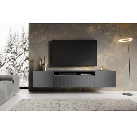 Závesná TV skrinka NOEMI Grafit+Grafit