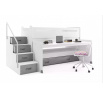 Detská poschodová posteľ s písacím stolom MAX 1 Grafit, bez matraca 80 X 200, pre 3 osoby