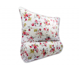 Obliečky krep 140x200, 70x90cm Rosario red zipsový uzáver