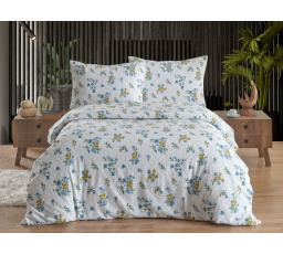 Predĺžené obliečky krep 140x220, 70x90cm Olivie blue