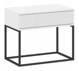 Nočný stolík 1S 60 NR2, Biela/Čierna