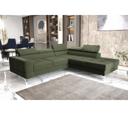 Rohová sedacia súprava TOSCANIA II priemer 30x250 - pravá, olivová