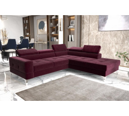 Rohová sedacia súprava TOSCANIA II priemer 30x250 - vínová, pravá
