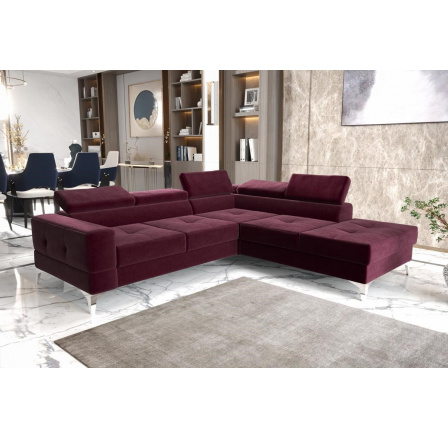 Rohová sedacia súprava TOSCANIA II priemer 30x250 - vínová, pravá Rohová sedacia súprava TOSCANIA II priemer 30x250 - vínová, pravá
